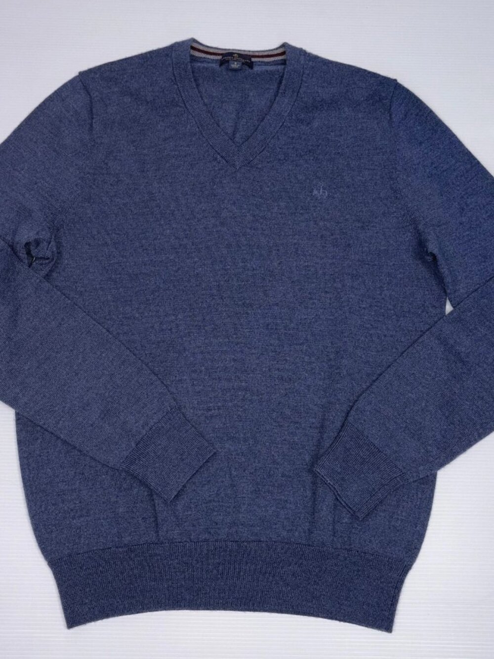 BROOKS BROTHERS men's merino wool V-neck sweater small